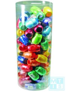 Kräuselband Ei, 100 St. Verschiedene Farben in eine transparente Poly Verpackung