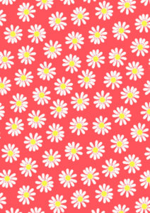 Geschenkpapier Blumen Gänseblümchen Neon
