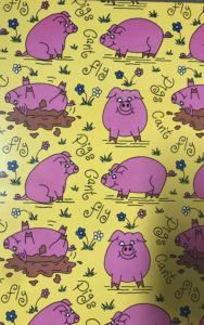 24 Blatt Geschenkpapier Schwein