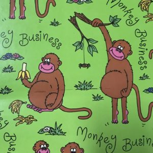 24 Blätter Geschenkpapier Affen