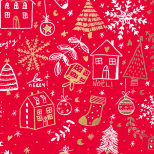 Rotes Weihnachts Geschenkpapier Frohe Feiertage