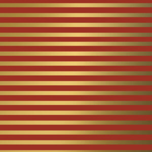 Kerstpapier Stripes Gold Rood