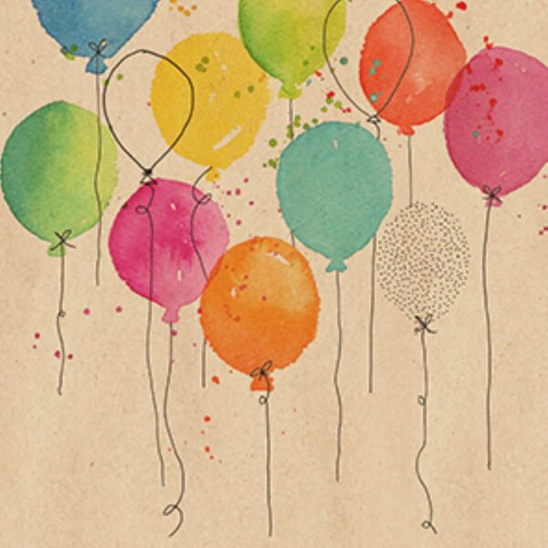 Servietten 33x33cm 20er Pg By Nature Ballon Party natur