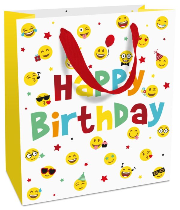 Tasche 18x21x8 cm Birthday Smileys - Geburtstag