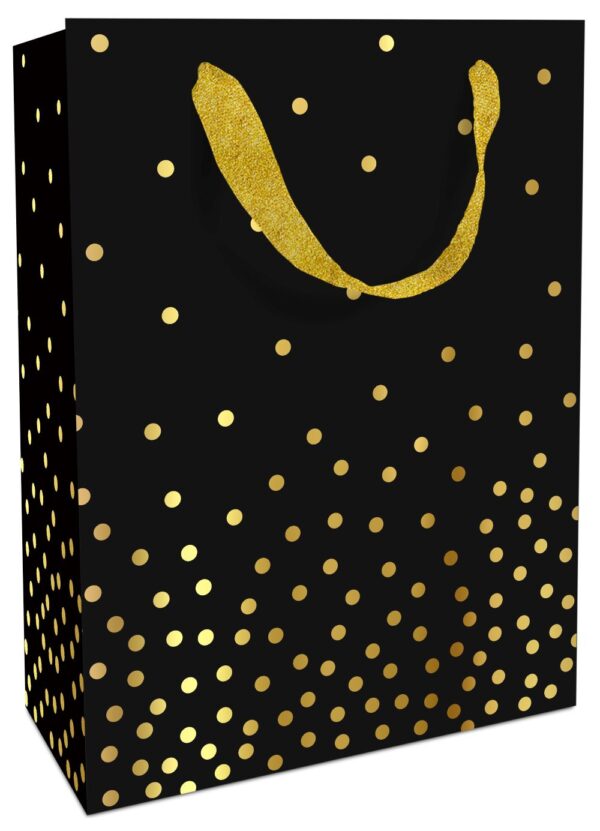 Tasche 26x36x13cm Golden Dots schwarz