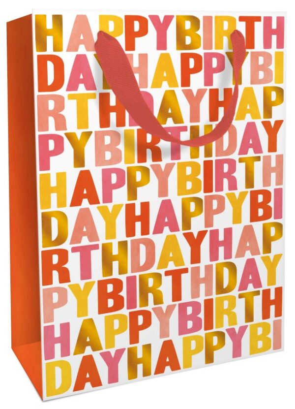 Tasche 26x36x13 cm Unique Birthday tangerine