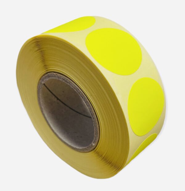 Etiketten Rund 27 mm Fluoreszierend Gelb
