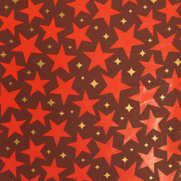 Geschenkpapier Weihnachten Sterne Rot Gold