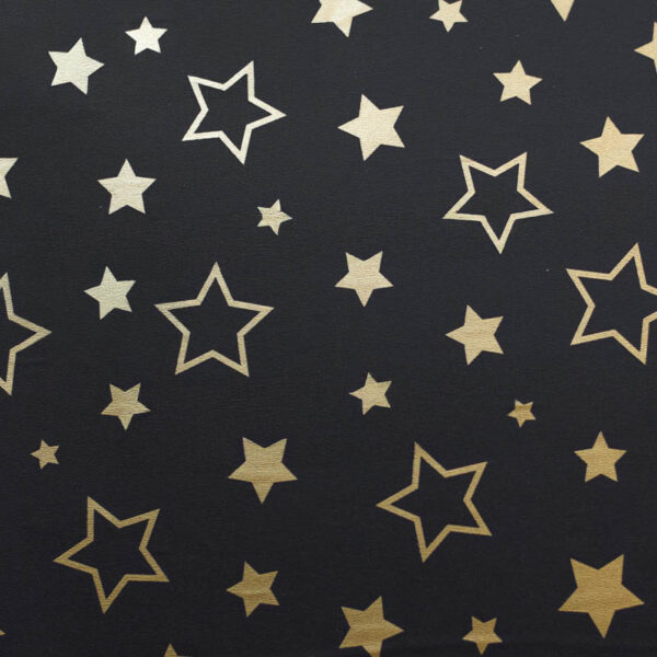 Geschenkpapier Weihnachten Sterne Schwarz