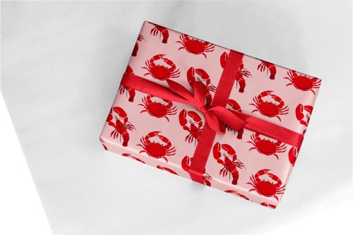 Inpakpapier Lobster Coated Rood