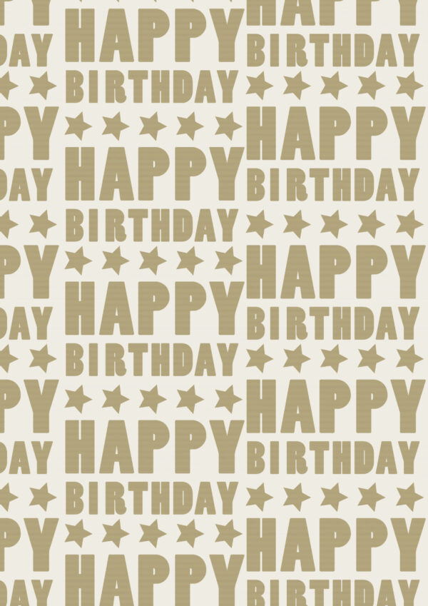 Kraft Cadeaupapier Happy Birthday