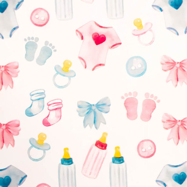 Inpakpapier Baby Mädchen und Junge