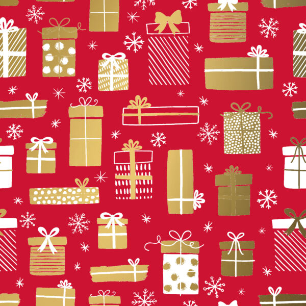 Weihnachts Geschenkpapier Geschenke Rot Gold