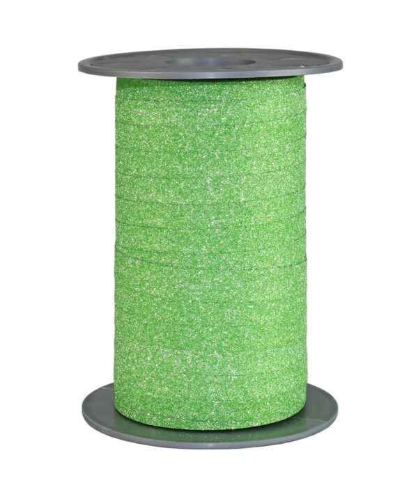Kräuselband Glitter Hellgrün