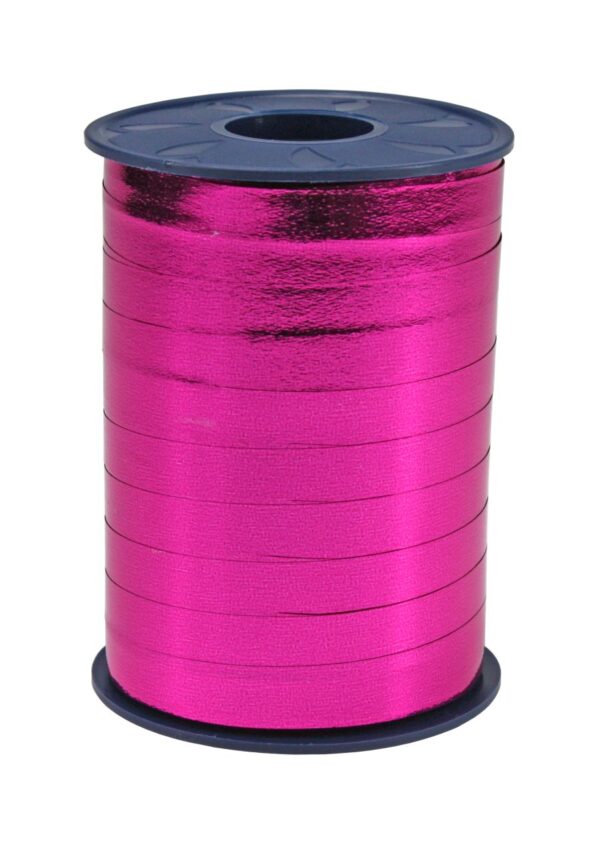 Kräuselband Metallic Magenta
