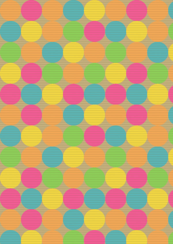 Kraftpapier: Bunte Punkte K40626/23