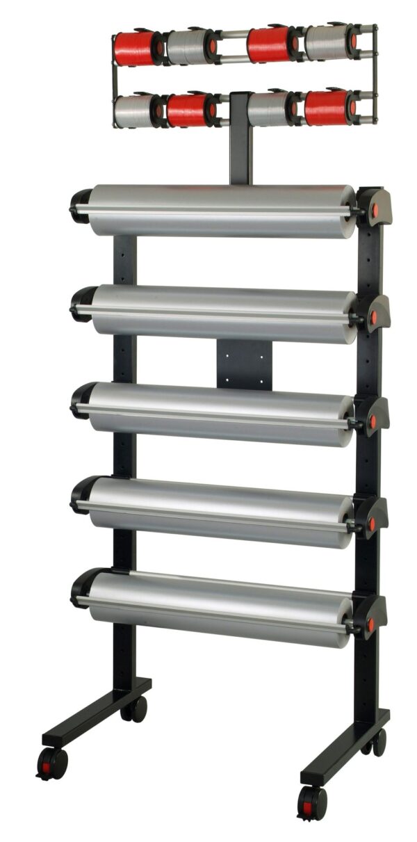 Papierrolhouder Multi Vario tbv 5 cadeaupapierrollen en 8 krullintrollen