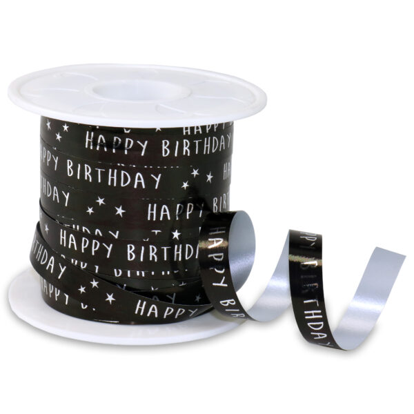 Krullint Happy Birthday Zwart