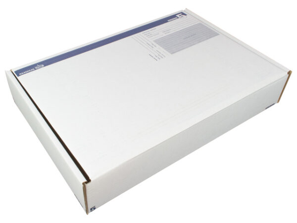 Postpakketdoos 5 Raadhuis met bedrukking 430x300x90mm 5 stuks