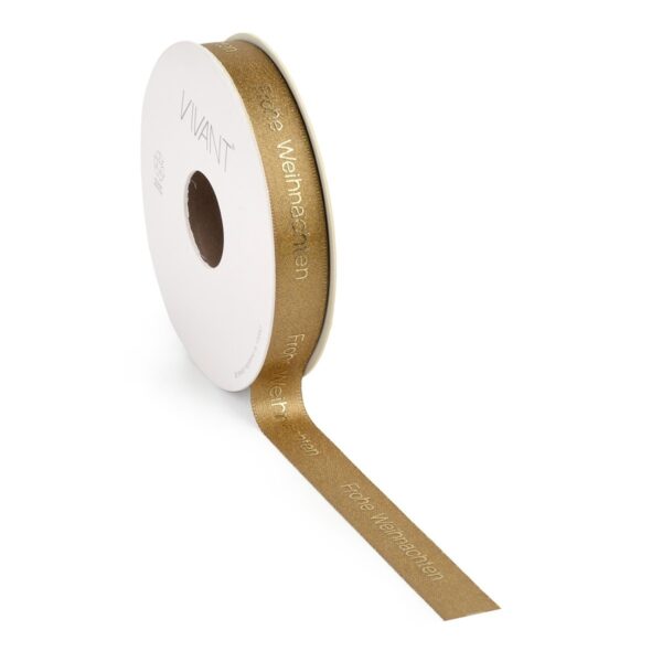 Weihnachtsband Frohe Weihnachten Gold